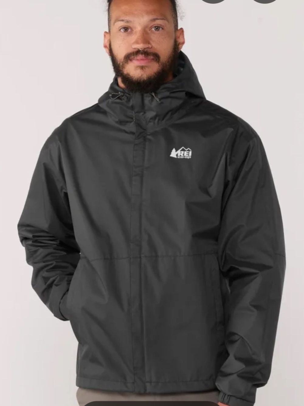 🥾NWT REI Men’s Trail Made Rain Jacket lightweight Waterproof with Hood L Tall🥾